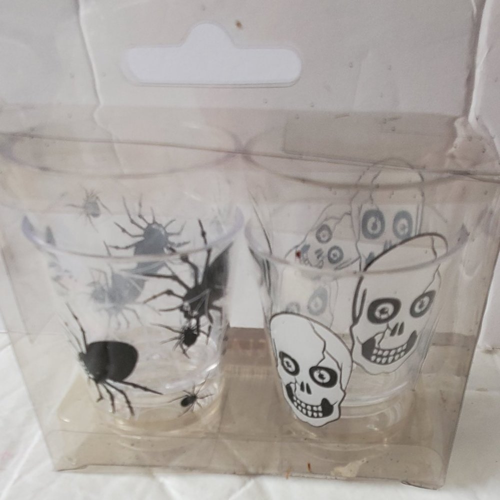 Four Spooky Halloween Shot Glasses